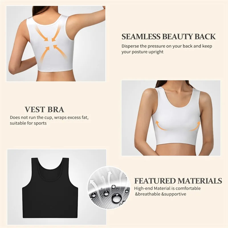 Custom Wireless Push up Jumpsuit Bra Womens Body Crop Shapewear Cami Seamless Tank Top Shaper for Women