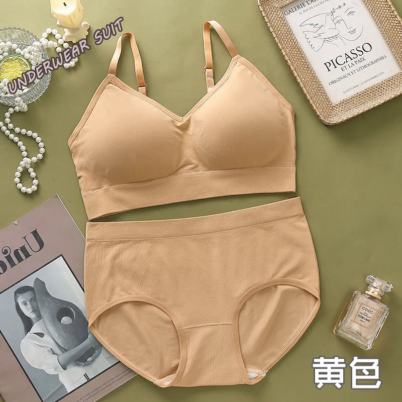 New High Quality Wire Free Bras but Cheap Bra for Women Sexy Hot and Panty Set Lift