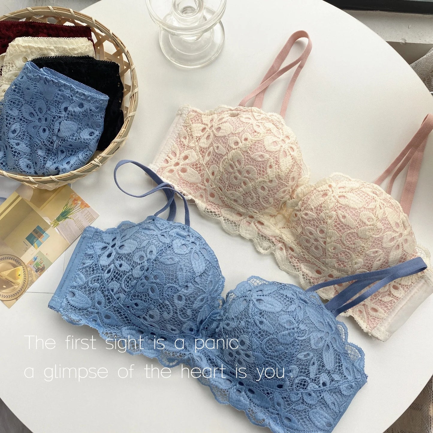 Dropshipping Women's Lace Bra Thick Cup  No Side Effects
