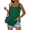 2023 Women's Loose Fit Tank Tops Casual Plus Size Summer Sleeveless Tees Dressy Blouse made of Knitted Fabric