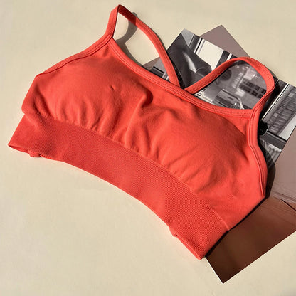 CIYING Wholesale Women Gym Workout Cross Backless Sport Bra Custom logo Seamless Yoga Gym Sports Bra for Women