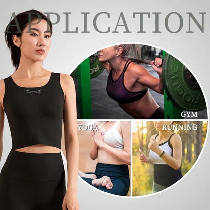 Shantou Wholesale Custom logo Trend Sport Bra tank Top Fitness High Elasticity Lingerie Women's Seamless Skin Yoga Gym Vest