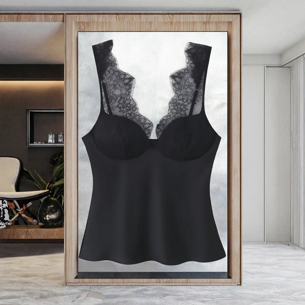 TOUCH WAY Women 2025 Summer Breathable Sweet Lace Twill Texture Tank Tops V-Neck Vintage Backless Camis Chic Solid Pattern 100%