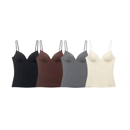 ZEVITY Sexy Corset Top Women Backless Bra Crop Tank Camis Slip Tops Sleeveless Bustier Short Dobby Fabric Bow Collar Vest