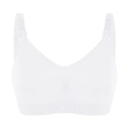 Plus Size Comfortable Back Closure Seamless Breathable Knitted Maternity Nursing Bra Wireless Everyday Breastfeeding Bra for
