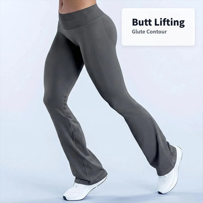 CIYING New Invisible Scrunch Butt Lift Flare Yoga Pants Seamless Tummy Control Glute Contour Soft Gym Workout Flare Leggings