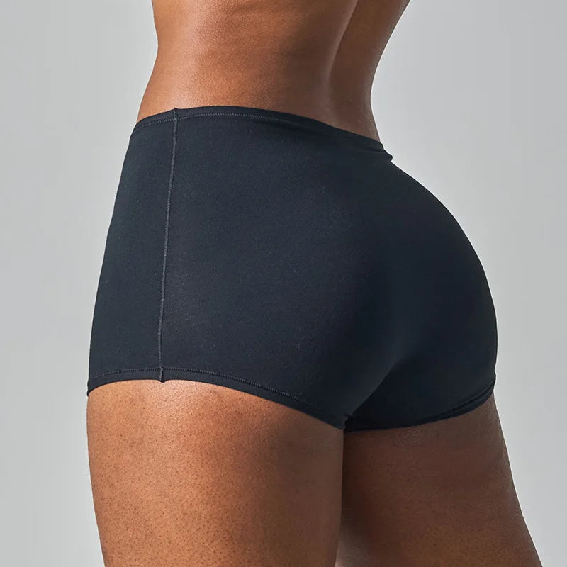 SK1226-4 Panties Cotton Women Flat Crotch Underpants for Lounge  Wear High Elastic Breathable Boyshort Comfortable Boxer