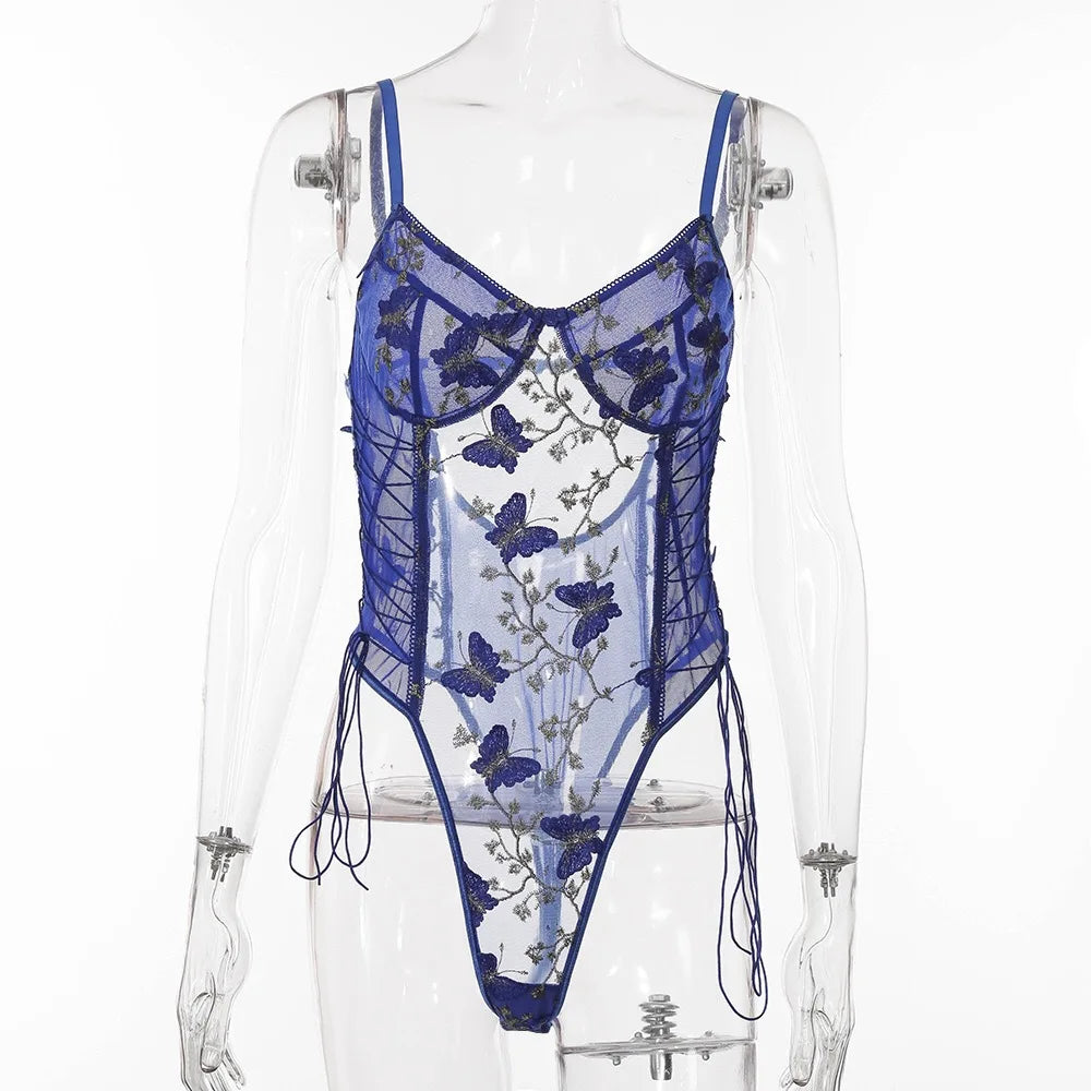 High Quality Women Sleepwear Skinny Lace Flower Embroidered Strap Lingerie for Women's Sexy Underwear Panties