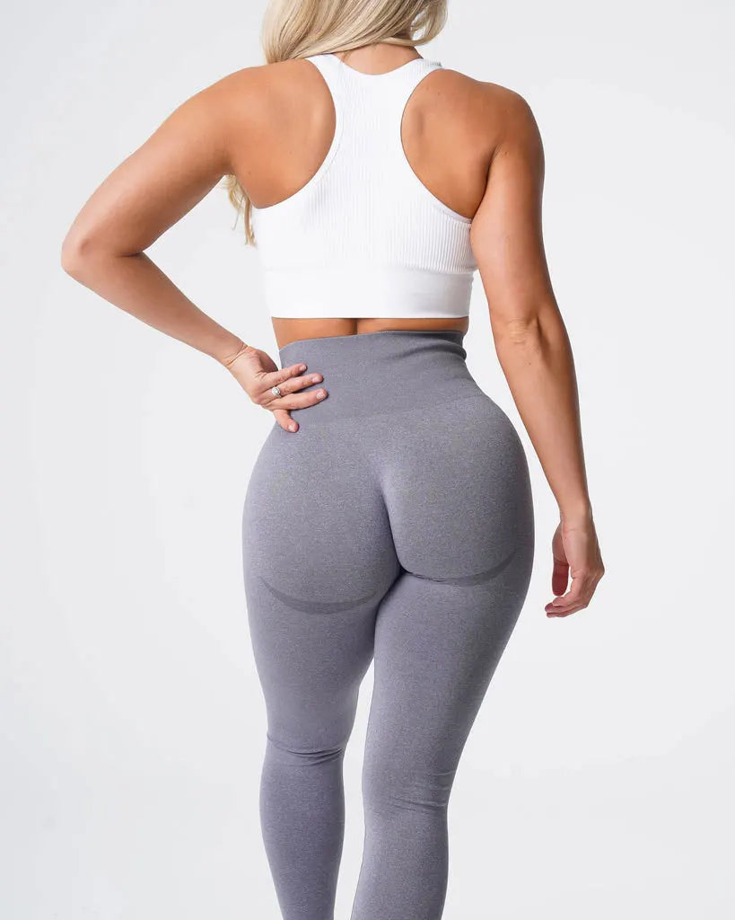 Custom Logo Womens High Waist Elastic Compression Trainer Yoga Pants Butt Lifting Sport Seamless Yoga Leggings