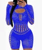 Stylish Women's Jumpsuit with Hollow Out Design Perfect for Autumn Casual Wear Trendy Fall Fashion Party Outfit