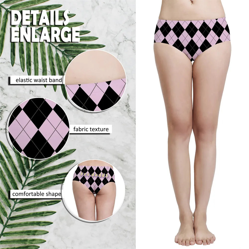 Dropshipping New Arrived Hot Sell Women Underwear Panties YES DADDY Print Cute Push up Briefs Lingerie Thong for Girls