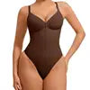 Cross-border E-commerce Bestseller European American-style Sexy High-elasticity Nylon Polyamide Zip-up Bodycon Jumpsuit V-neck