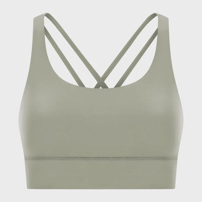 Women High Impact Fitness Yoga Wear Sexy Cross Back Sport Bra Top Fitness Wholesale