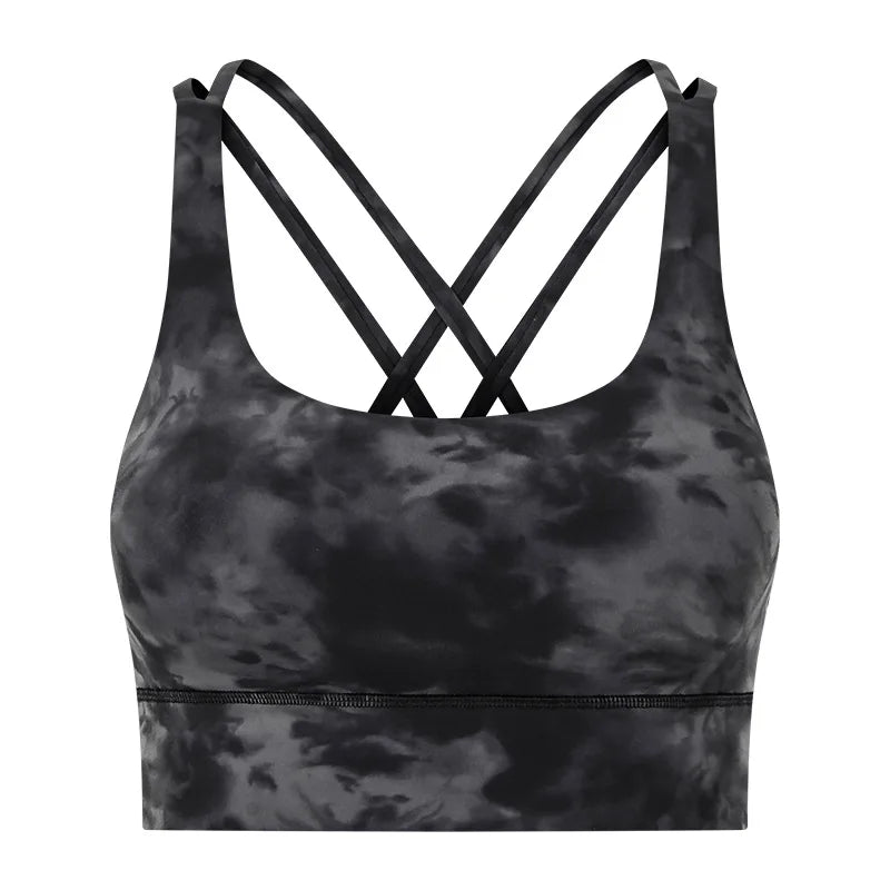 Women High Impact Fitness Yoga Wear Sexy Cross Back Sport Bra Top Fitness Wholesale
