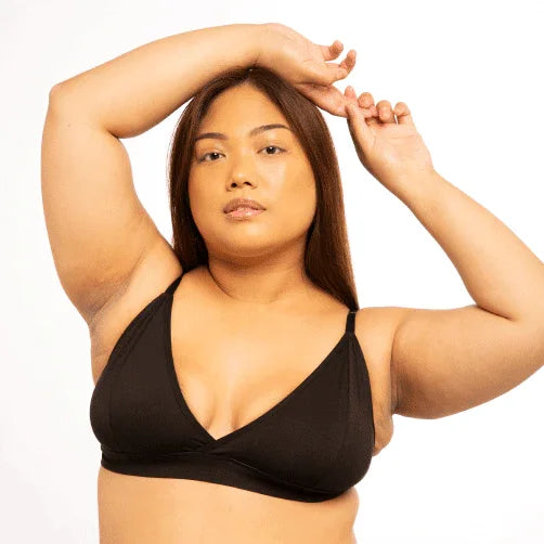 WUKA 2023 Dropshipping Modal Bikini Top Bra for Women 1MOQ Breathable Everyday Style with Logo on Cup Waist Wire Free Support