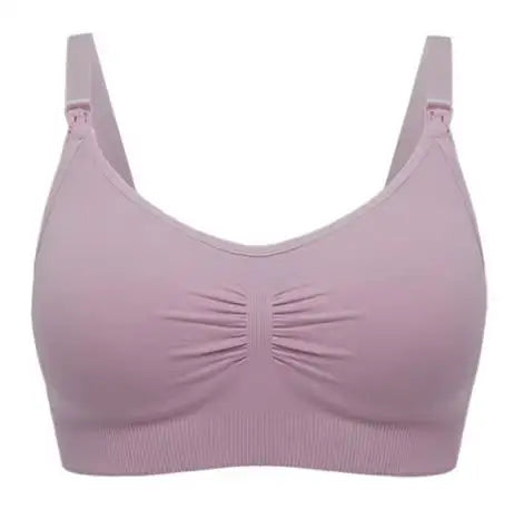 Plus Size Comfortable Back Closure Seamless Breathable Knitted Maternity Nursing Bra Wireless Everyday Breastfeeding Bra for