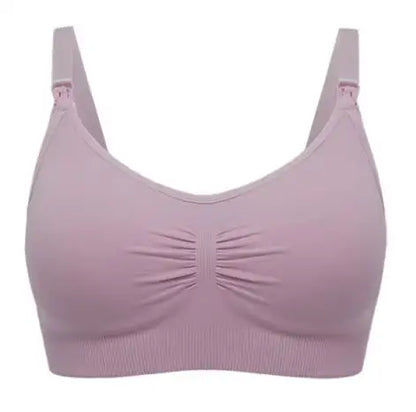 Plus Size Comfortable Back Closure Seamless Breathable Knitted Maternity Nursing Bra Wireless Everyday Breastfeeding Bra for