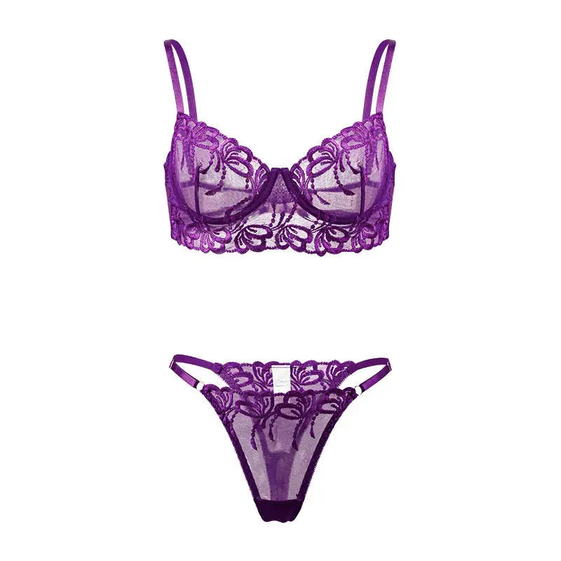 Female Lingerie Underwear Factory Wholesale 2023 Spring New 3D Lace Embroidery Sexy Two-piece Silk Thin Half Slips Lingerie