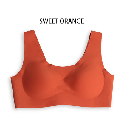 Women Lingerie 2021 Solid Color Full Cup Women Gather Adjustable Jelly Bras Wireless Beauty Back Sleep Bra