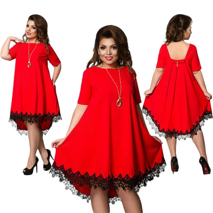 Sell Like Hot Cakes New Fashion Plus Size Women Clothing Fat Women Summer Casual Oversize Dresses