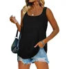 2023 Women's Loose Fit Tank Tops Casual Plus Size Summer Sleeveless Tees Dressy Blouse made of Knitted Fabric