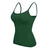 Custom S-XL Workout Fitness Casual Crop Tank Tops Women's Square Neck Sexy Spaghetti Strap Summer Breathable Quick Knitted Front