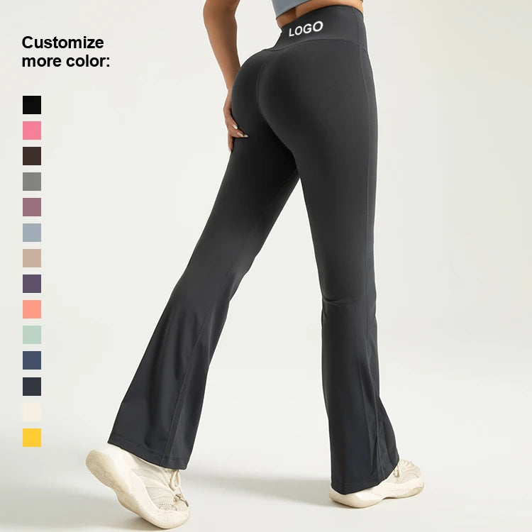 Sustainable High Waisted Flared Leggings for Yoga