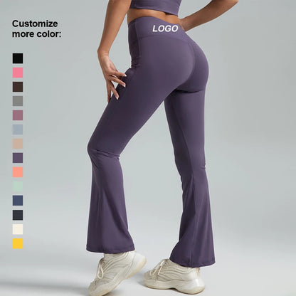 Sustainable High Waisted Flared Leggings for Yoga