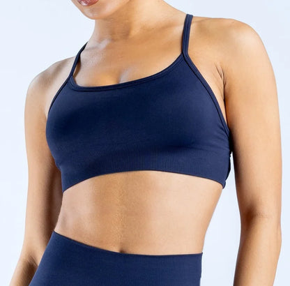 CIYING Wholesale Women Gym Workout Cross Backless Sport Bra Custom logo Seamless Yoga Gym Sports Bra for Women
