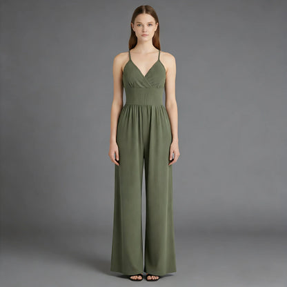 Summer Jumpsuits Sleeveless Bodysuits for Women Jumpsuits for Ladies V-neck Rompers Women Jumpsuit Casual