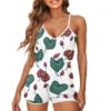 Print on Demand Custom-Made Sexy Sleeveless Spaghetti Strap Jumpsuit for Women Short Style Knitted Sports Casual Quick Dry