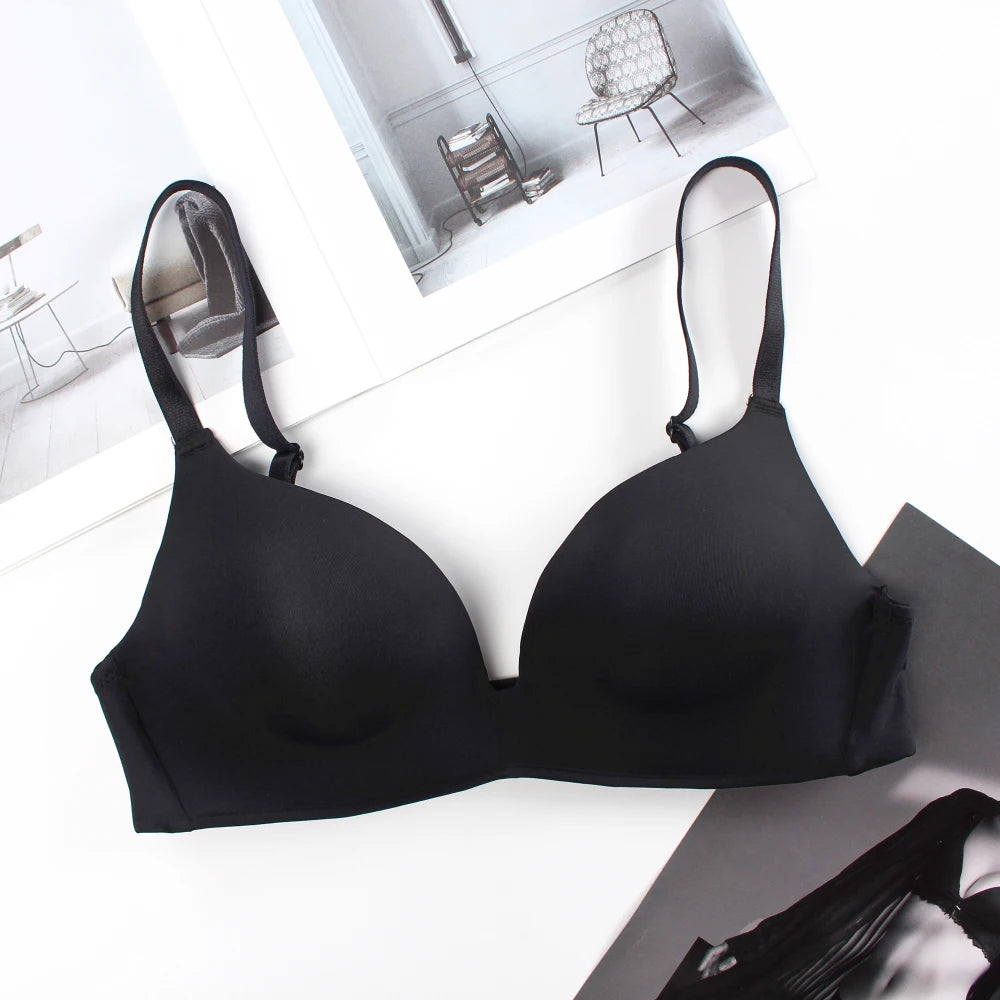 Wholesale Women Wireless Solid Color Simple Cassic T-shirt Bra