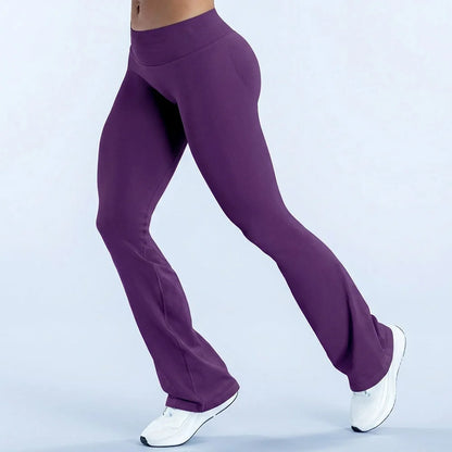 CIYING New Invisible Scrunch Butt Lift Flare Yoga Pants Seamless Tummy Control Glute Contour Soft Gym Workout Flare Leggings