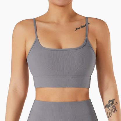 New Sexy Cross Strap Backless Plus Size Sports Bra Womens Gym Set with Seamless Thick Yoga Bra Printed Pattern Low Shipping Cost