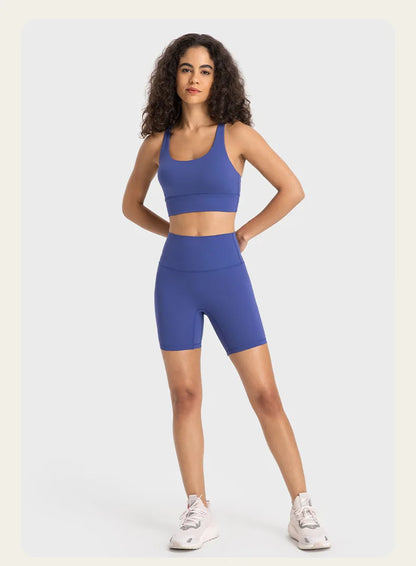 Women High Impact Fitness Yoga Wear Sexy Cross Back Sport Bra Top Fitness Wholesale