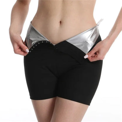 Custom High Waist Women's Elastic Training Shorts Body Shaper Biker Sweat Trainer Leggings for Home Yoga Weight Loss Sauna Pant