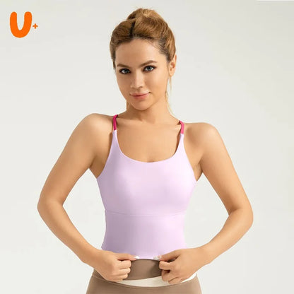 Professional Running Sports Bra Women Backless Yoga Bra High Support Four-Way Stretch Printed Fitness Workout Yoga Sports Bra