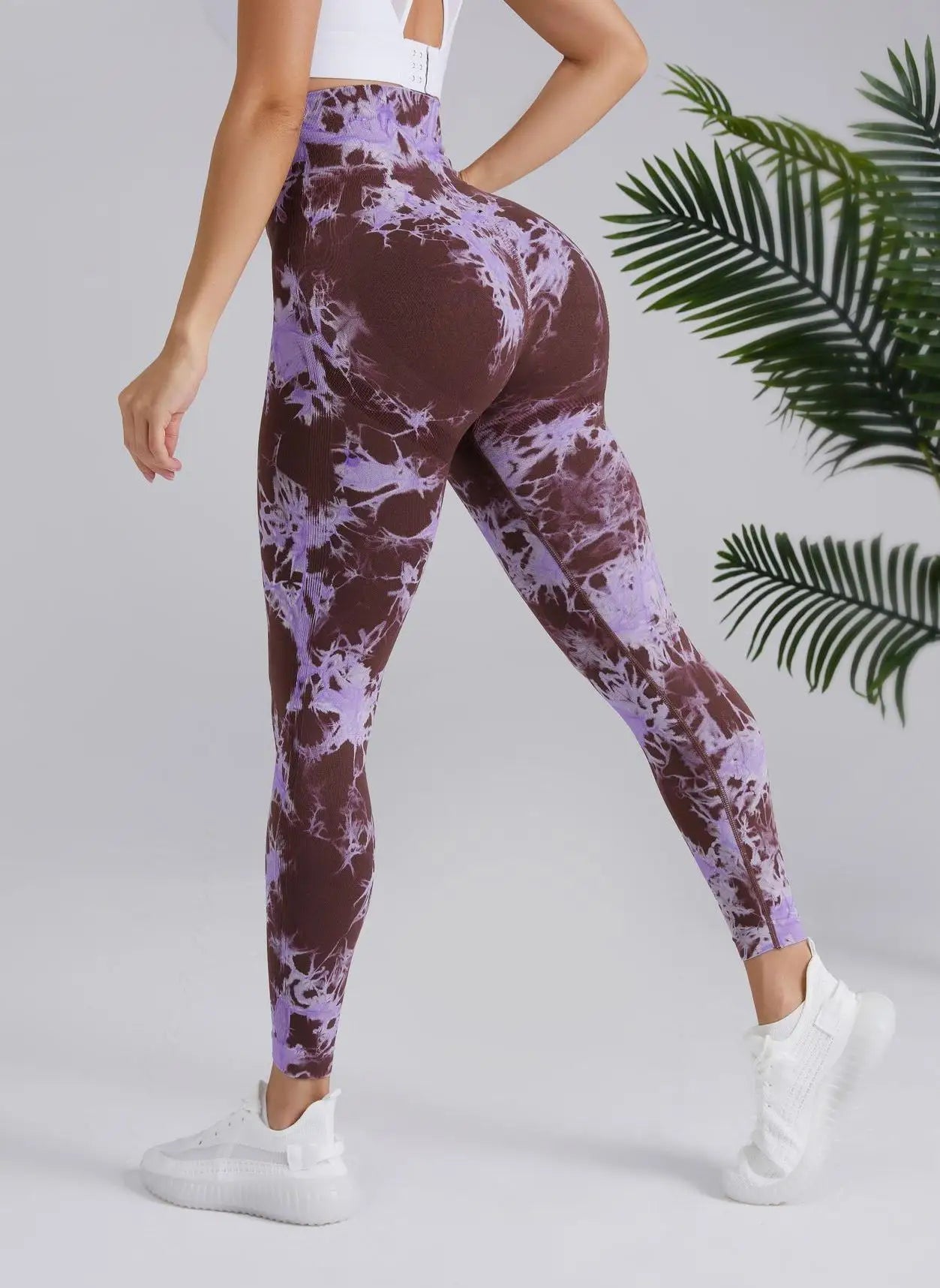 Yoga Leggings Seamless Butt Scrunch Leggings Booty Tie Dye Soft Tights Women Push up Yoga Pants Leggings for Women