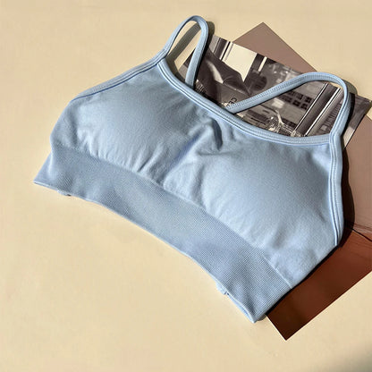 CIYING Wholesale Women Gym Workout Cross Backless Sport Bra Custom logo Seamless Yoga Gym Sports Bra for Women