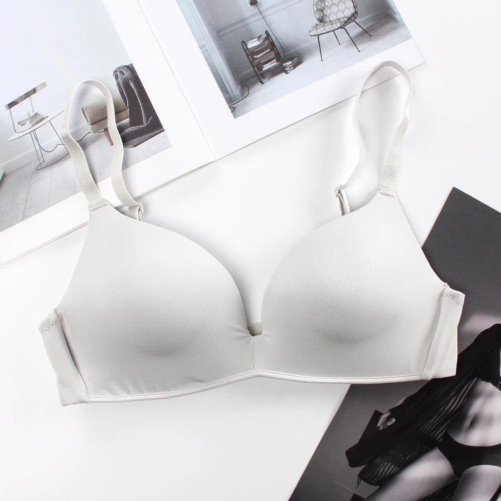 Wholesale Women Wireless Solid Color Simple Cassic T-shirt Bra