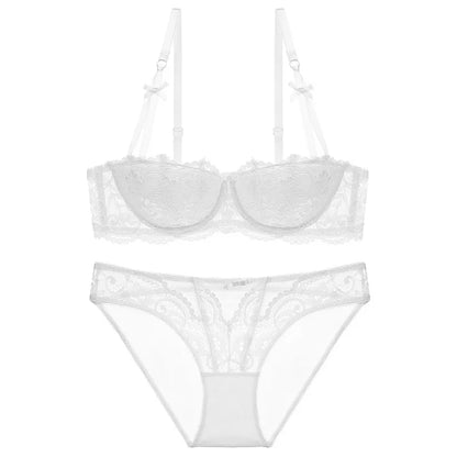 OEM ODM in Stock Gather Bra Set Sexy Women Bra Plus Size Milk Silk Insertable Bra Briefs Sets