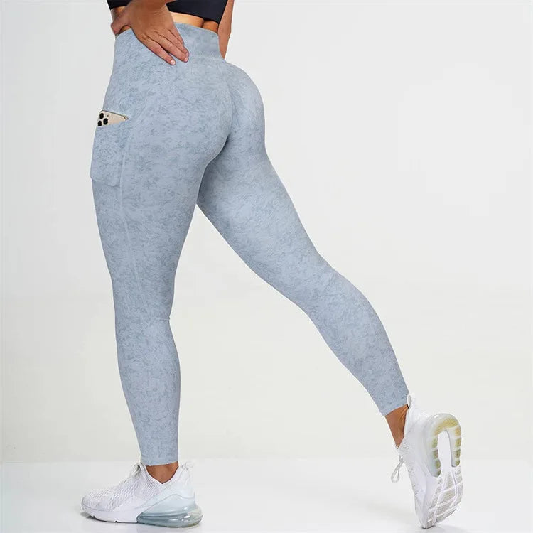Wholesale Women V High Waist Yoga Leggings Gym Leggings With Pocket Sports Fitness Clothing Workout