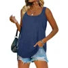2023 Women's Loose Fit Tank Tops Casual Plus Size Summer Sleeveless Tees Dressy Blouse made of Knitted Fabric