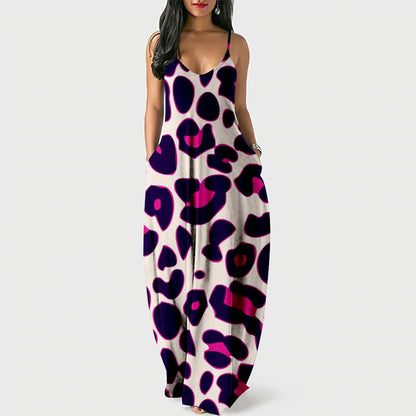 New Arrival Women Summer Clothing Earth Prints Long Maxi Dress Luxury Beachwear Clothes Plus Size 4XL Women's Cami Sun Dresses