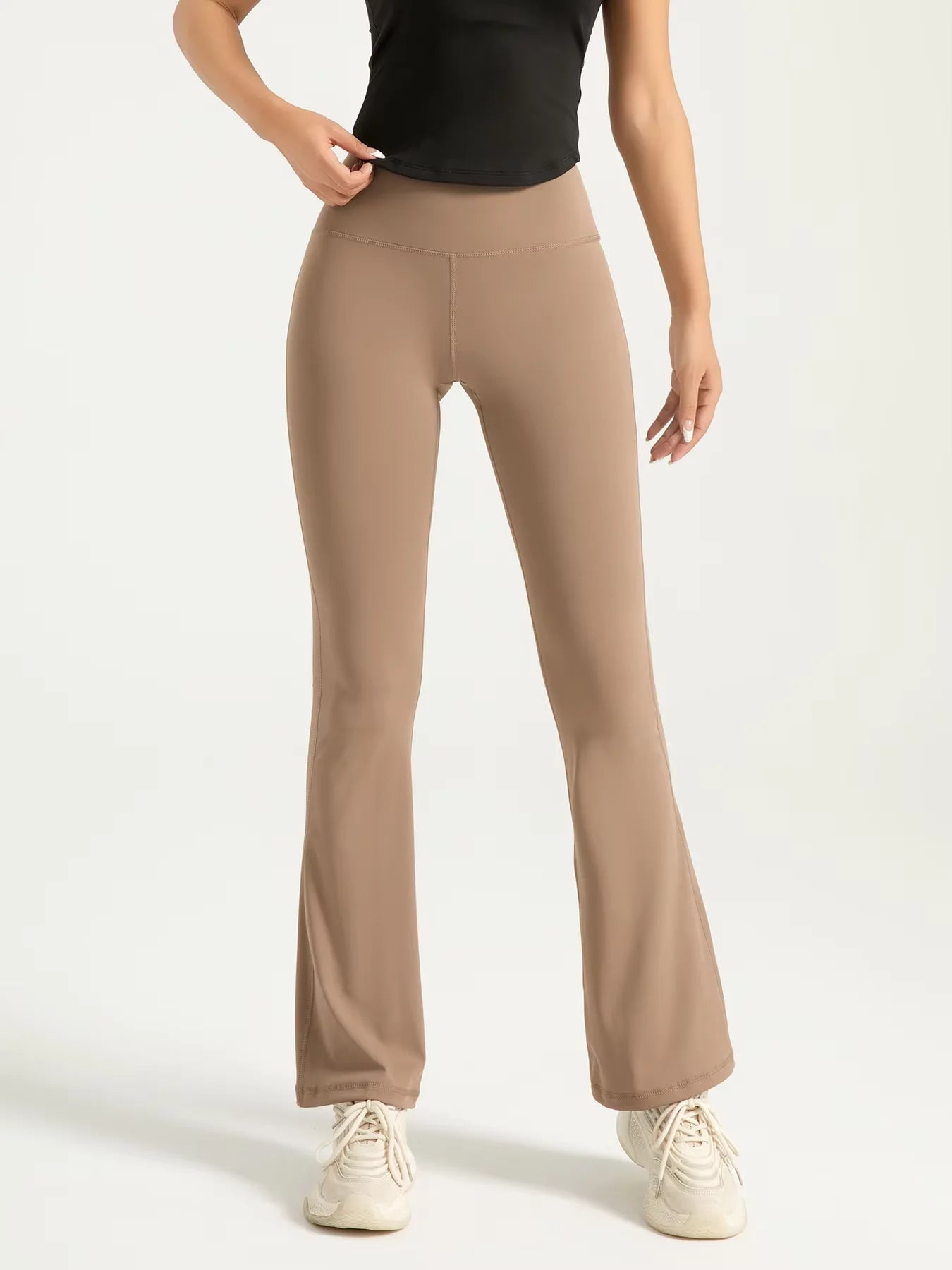 Sustainable High Waisted Flared Leggings for Yoga