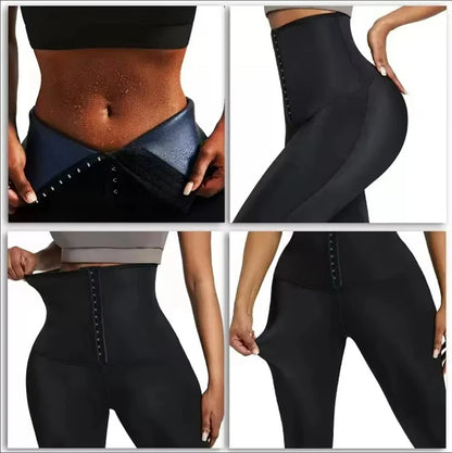 Custom High Waist Women's Elastic Training Shorts Body Shaper Biker Sweat Trainer Leggings for Home Yoga Weight Loss Sauna Pant