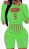 Stylish Women's Jumpsuit with Hollow Out Design Perfect for Autumn Casual Wear Trendy Fall Fashion Party Outfit