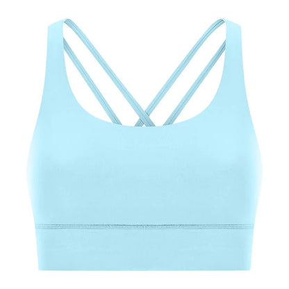 Women High Impact Fitness Yoga Wear Sexy Cross Back Sport Bra Top Fitness Wholesale