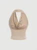 New European and American Women's Fashion, Sexy Hot Girl Style All-Match Halter Tank Top with Sweetheart Neck