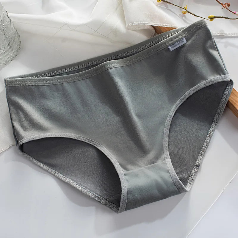 Nylon Milk Silk Teen Briefs Solid Color Mid Waist Breathable Knit Underwear Multi Colors L XL XXL All Season Daily Wear